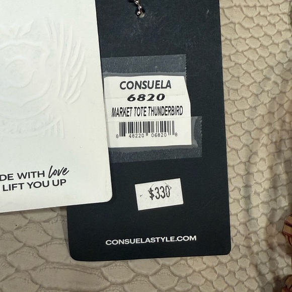 Consuela Cream Tote Bag with accessories.  Gently used. See pics for flaws. - Picture 7 of 16